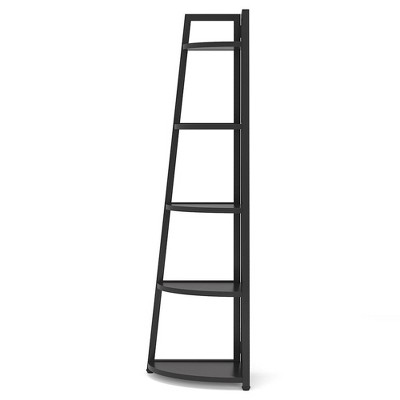 Resenkos Bookshelf, Bookcase Standing Shelf Unts,5-Tier Corner Shelf, 70" Tall Corner Ladder Shelf Small Bookshelf,White