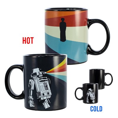 Seven20 Star Wars R2-D2 Heat Reveal Leia 11oz Ceramic Coffee Mug