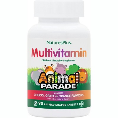 NaturesPlus Animal Parade Children's Chewable Multivitamin - Assorted 90 Tablets