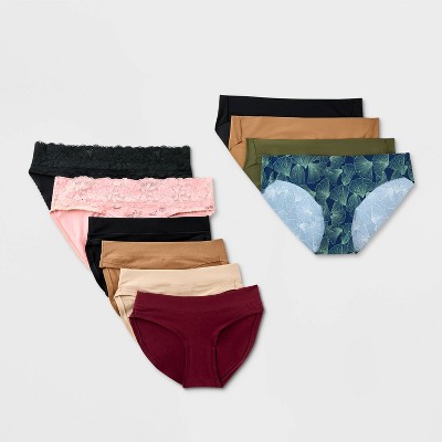 Women's 10pk Mix & Match Bikini Underwear - Auden™ Assorted Color
