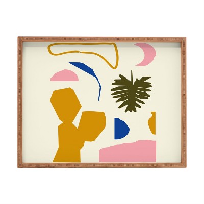 Grace Simple Garden Rectangular Bamboo Tray - Deny Designs
