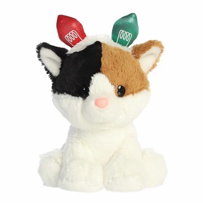 Aurora Small Holiday Cheer Callie Calico Cat Holiday Festive Stuffed Animal Multicolor 9"