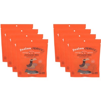 Fusion Jerky Japanese BBQ Beef Jerky - Pack of 8 - 2.5 oz