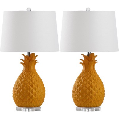 Kelly Table Lamp (Set of 2) - 25.5 Inch Height - LIT4258 - Yellow - Safavieh