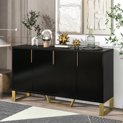 Kumasinova On-Trend Elegant Buffet Sideboard for Kitchen,Metal Handle Dining Room Storage Cabinet,Modern Buffet Server with 100lbs Max
