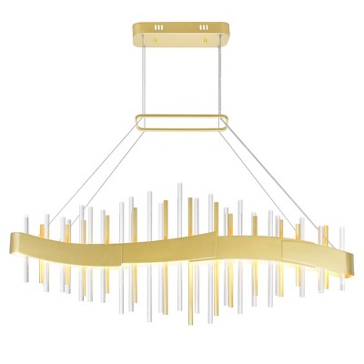 CWI Lighting,Millipede 40 in LED Satin Gold Chandelier