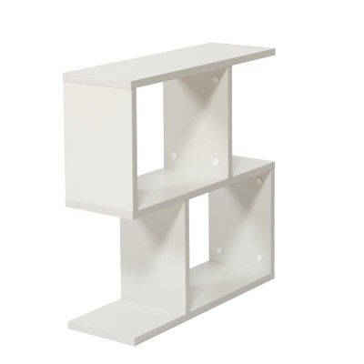 SEVOBAL Utility Storage Shelves Rectangle 4 Shelves End Table with Open Storage Sleek Design for Living Room Small Space, Gray, 7"*23"*23"