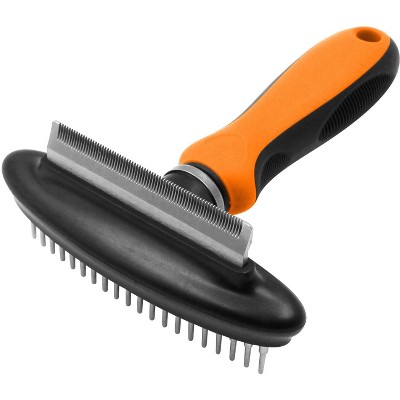 Pet Life Flex Series 2-in-1 Dual-Sided Grooming Undercoat Pet Rake and Deshedder