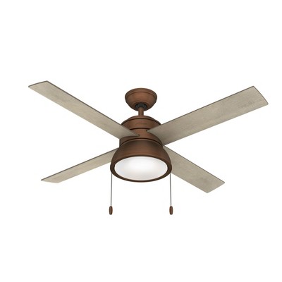 Hunter Fans 52" Loki Lighted Ceiling Fan Weathered Copper Finish