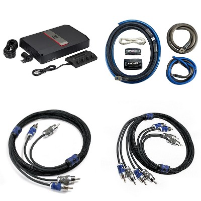 Kicker LX1200.5 , Amp Install Kit (Includes RCAs),  4-Channels Full Range 125 Watt & 700 Watt Subwoofer Channel (51LX12005)