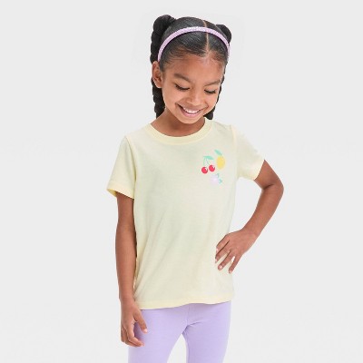 Toddler Girls' Fruits Graphic T-Shirt - Cat & Jack™ Light Yellow