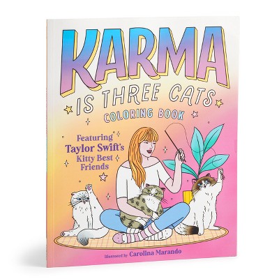 Karma Is Three Cats Coloring Book - by  Mudpuppy (Hardcover)