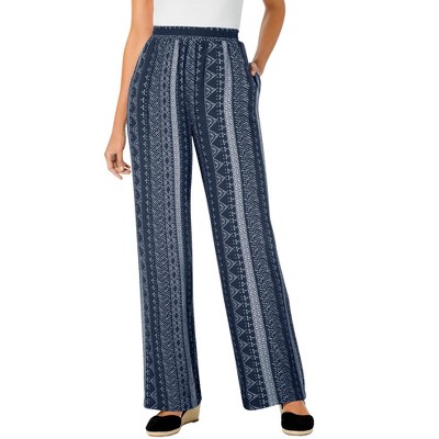 Woman Within Petite Pull-On Elastic Waist Soft Pants