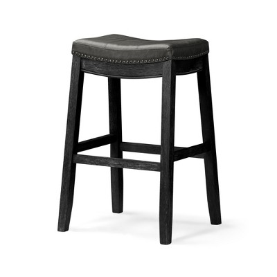 Maven Lane Sophia Backless Bar Stool With Faux Leather 31"