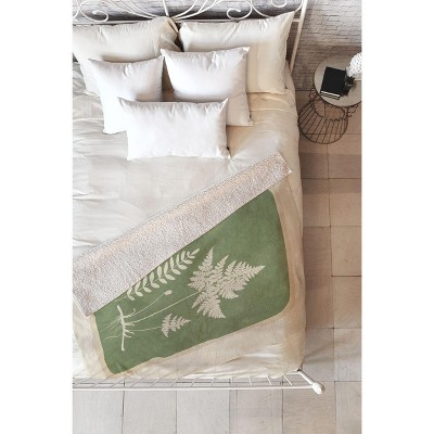 Nadja Leaf Design 16 Fleece Throw Blanket - Deny Designs