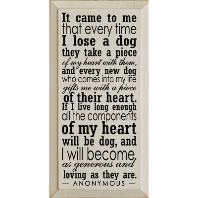 Slickblue Dog Lover Rustic Wall Sign – Pet Memorial Quote Wood Plaque – Thoughtful Home Accent 9x18, Color Options