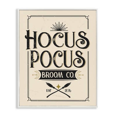 Stupell Industries Hocus Pocus Broom Co Sign Framed Giclee Art