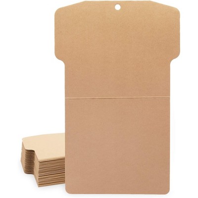 Bright Creations 24 Pack Cardboard Shirt Form for Youth Size Large, Brown, 17x26 in
