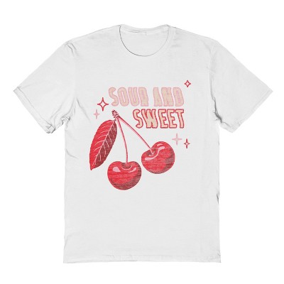 Social Collective Men's Sour And Sweet  Valentines Day Short Sleeve Graphic Cotton T-Shirt