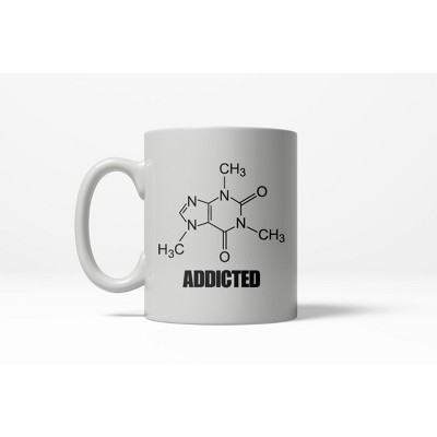 Crazy Dog Caffeine Addicted Funny Nerdy Science Ceramic Coffee Drinking Mug 11oz Cup