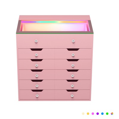 Vanitii Ivy 11 Drawer Dresser with RGB Lights Strip