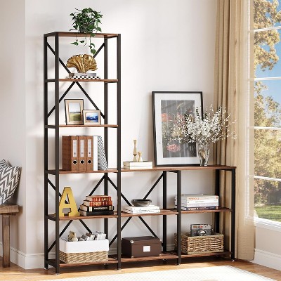 Tribesigns 70.86" Tall 9 Shelves Industrial Bookshelves