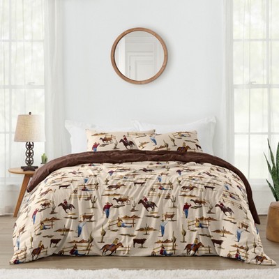 Sweet Jojo Designs Boy Full/Queen Comforter Bedding Set Wild West Cowboy Multicolor 3pc