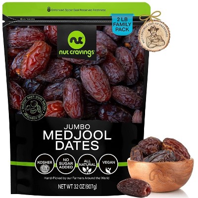 Sun Dried Jumbo Medjool Dates, No Sugar Added by Nut Cravings
