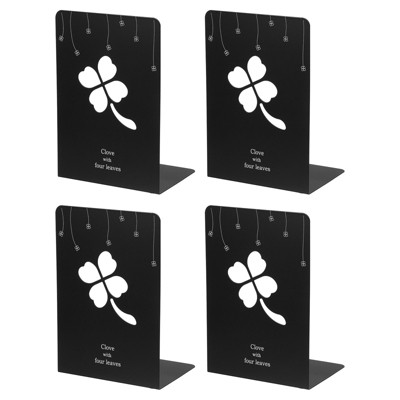 Unique Bargains Pressed Flowers L-Shaped Desk Organizer Bookend for Stationery Desktop Office Accessories