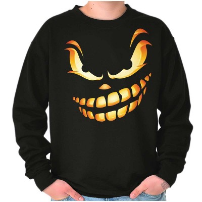 Halloween Evil Pumpkin Costume Sweatshirt for Men or Women Brisco Brands