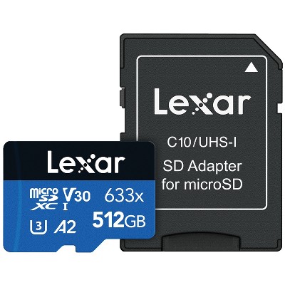 Lexar® High-Performance BLUE Series 633x microSDHC™/microSDXC™ UHS-I Card