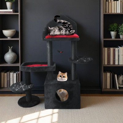 Whisen Black Gothic Cat Tree