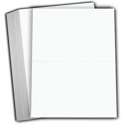 Hamilco White Cardstock Thick Paper - 5 1/2 X 8 1/2" 80 lb Perforated Card Stock - 100 Pack