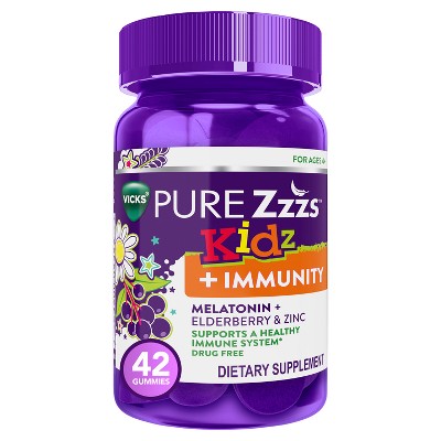 Vicks Pure Zzzs Kidz + Immunity Gummies - 42ct