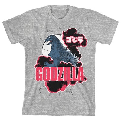 Classic Godzilla Youth Heather Gray Graphic Tee