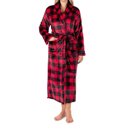 PAVILIA Fleece Robe For Women, Plush Warm Bathrobe, Fluffy Soft Spa Long Lightweight Fuzzy Cozy, Satin Trim