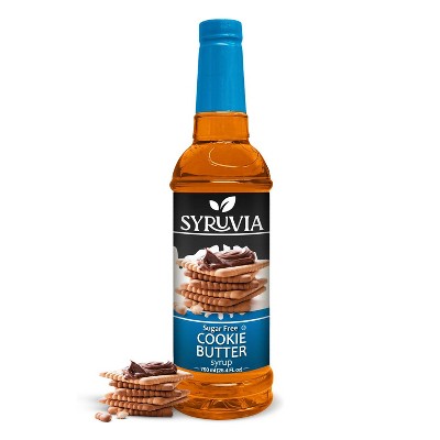 Syruvia Sugar Free Cookie Butter Syrup - 25.4 fl oz. Premium Flavoring Syrup For Coffee