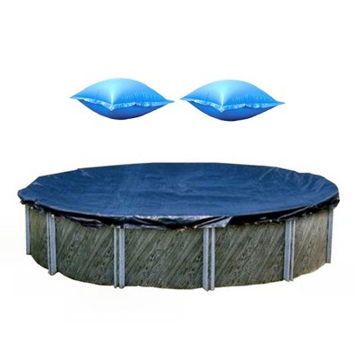 Swimline 18' Round Winter Swimming Pool Cover + 4'x4' Winterizing Air Pillow