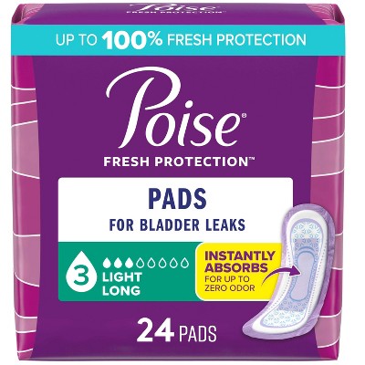 Poise Incontinence Bladder Control & Postpartum Pads - Light Absorbency