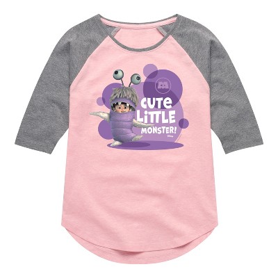 Girls' - Disney - Boo Cute Little Monster Shirt Tail Raglan Graphic T-shirt