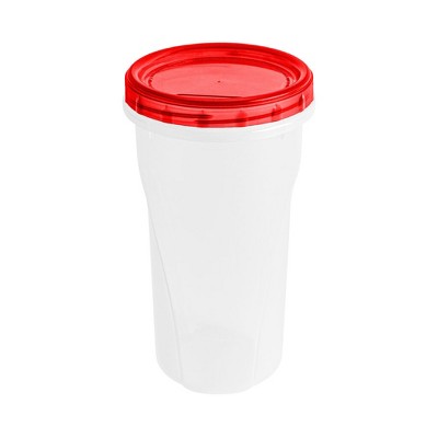 48 Oz Large Deli Food Storage Containers with Screw and Seal Lids – 48 Oz Stackable, Reusable, Microwave & Dishwasher Safe Plastic Canisters