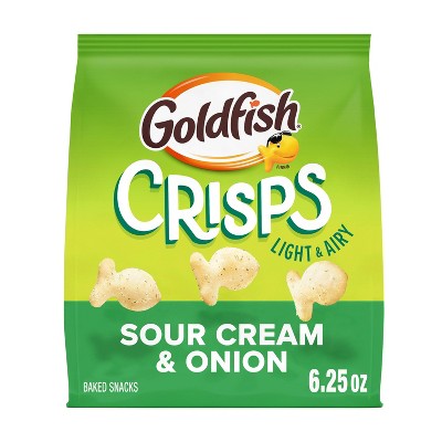 Goldfish Crisps Sour Cream & Onion Baked Chip Crackers Bag - 6.25oz