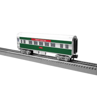 Lionel Plastic Christmas Streamlined Passenger Coach Boxcar Toy Vehicle: O Gauge Non-Powered Model Train Accessory