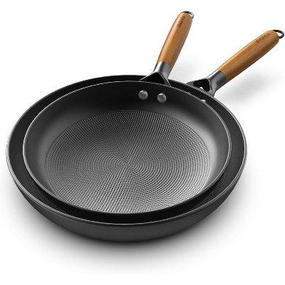 Imarku Frying Pans Set - 10 &12inch Cooking Pans Set with Removable Handle, Cast Iron Skillets, Nonstick Frying Eggs Pans, Dishwasher Safe, Free POFA