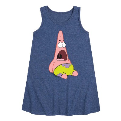 Girls' - SpongeBob SquarePants - Patrick Star Graphic Sleeveless Aline Dress