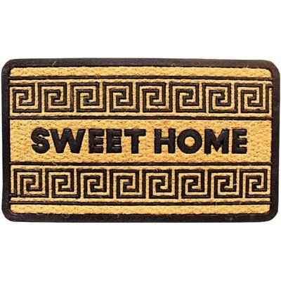 LIVEVIE Sweet Home Rubber Coir Doormat – 18x30", Durable, Anti-Skid Entry Mat for Indoor/Outdoor Use, Traps Dirt & Moisture.