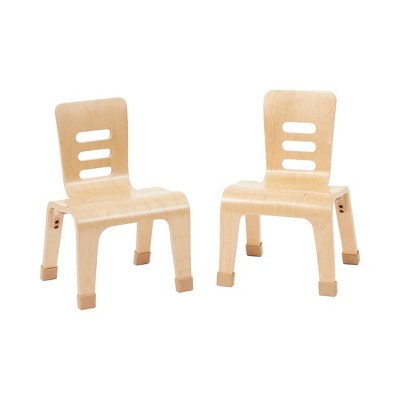 ECR4Kids Bentwood Chair, 10in Seat Height, 2-Pack