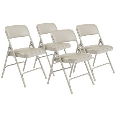 Set of 4 Premium Vinyl Padded Folding Chairs - Hampden Furnishings