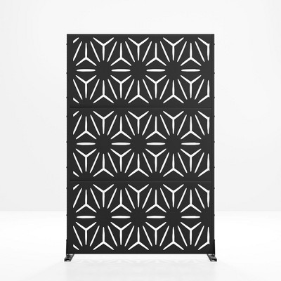 Dovelina Outdoor Metal Privacy Screen Freestanding Patio Decorative Screens - 72"x47"