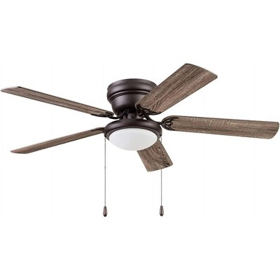 Portage Bay Cherry Hill 52" Ceiling Fan, Quiet Motor & Pull Chain, Sienna Bronze